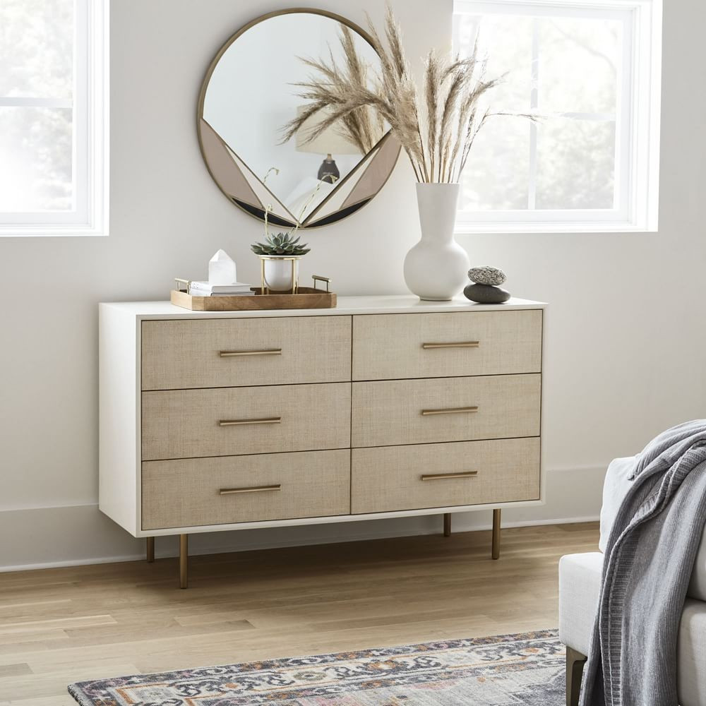 Margot Raffia 6-Drawer Dresser | West Elm (US)