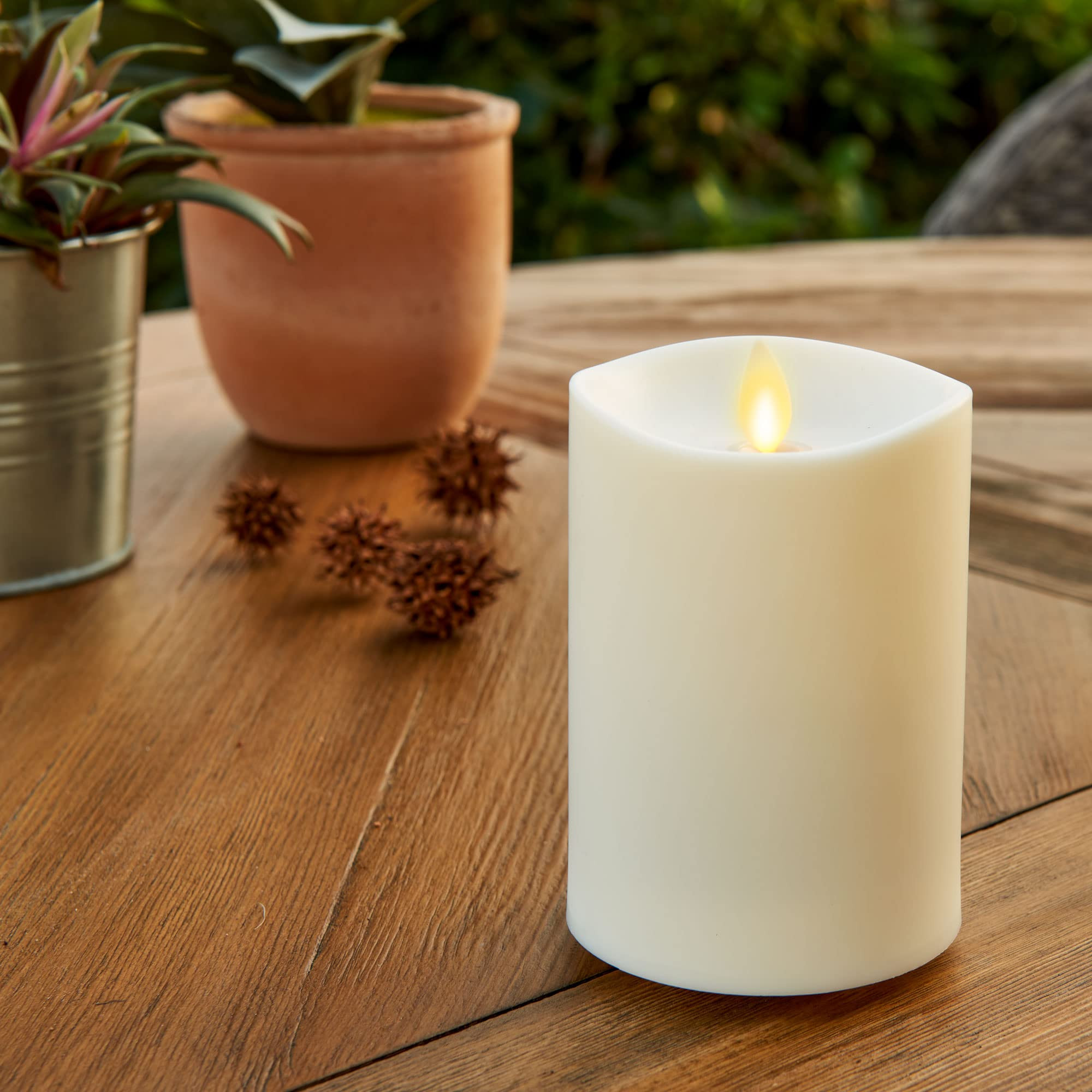 Luminara Realistic Artificial Moving Flame Outdoor Pillar Candle - Moving Flame LED Battery Opera... | Amazon (US)