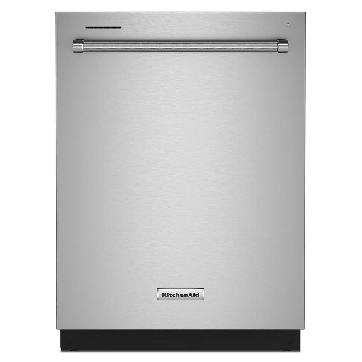 KitchenAid - 24"" Front Control Built-In Dishwasher with Tub, ProWash Cycle, 3rd Rack, 39 dBA - Stainless Steel | Best Buy U.S.