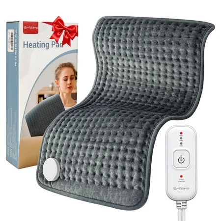 Comfytemp Electric Heating Pad with Controller and 3 Heat Settings, Gray, 12 x 24 in | Walmart (US)
