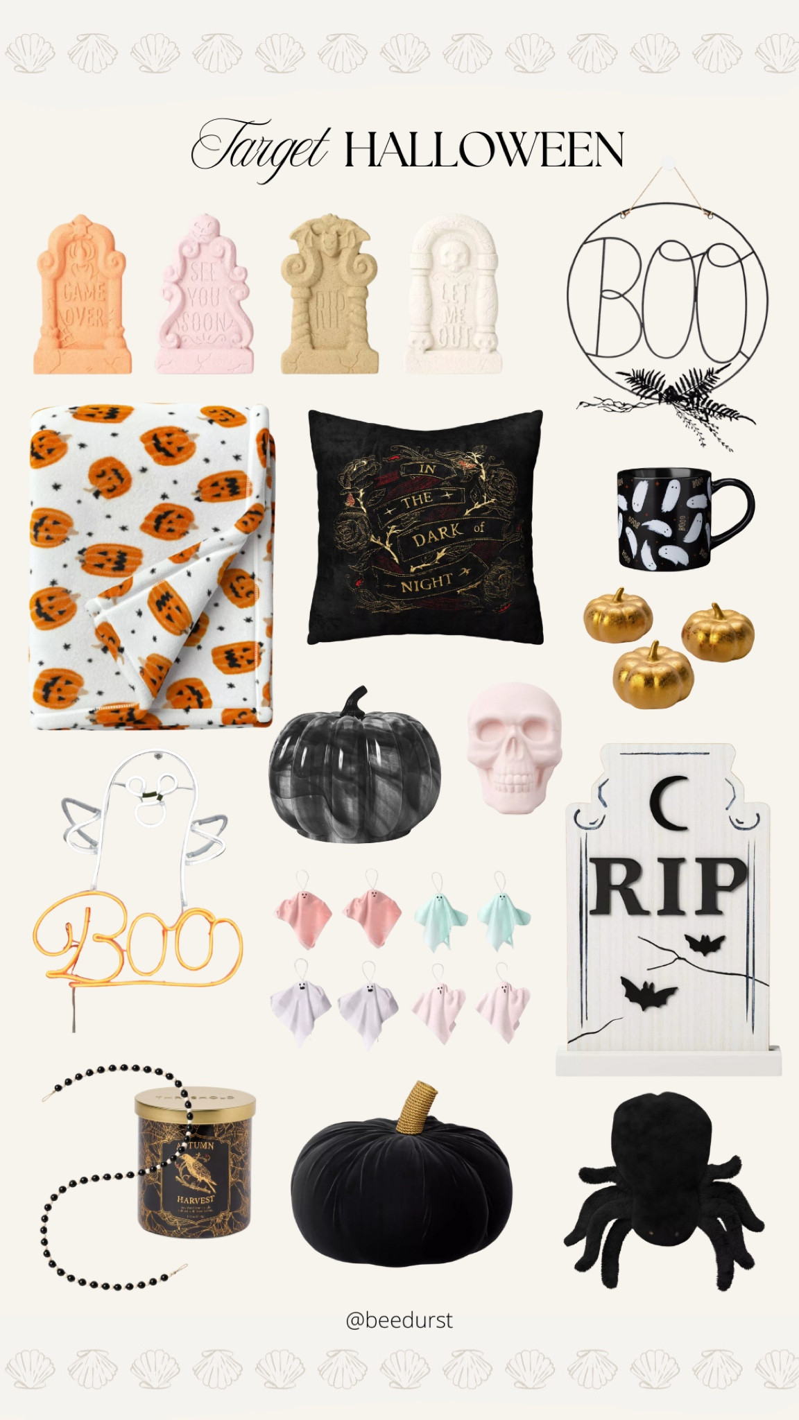 Target Halloween decor all under $35! Affordable Halloween decor, cute Halloween decor, affordable Halloween decor, Halloween mug, Halloween candle, Halloween pillow, Halloween throw pillow, Halloween throw blanket, Halloween blanket, Halloween wreath, halloween neon sign. Halloween yard decor, halloween banner, halloween pumpkin, glass pumpkin, skull decor, ghost mug, spider pillow, pumpkin blanket, boo wreath, yard decor, fall candle, glass pumpkin, plush pumpkin 

#LTKHome #LTKFindsUnder50 #LTKSeasonal