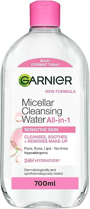 Garnier Micellar Water 700ml, All-in-One Face Cleanser & Makeup Remover | Amazon (UK)