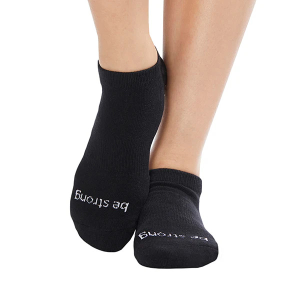 Be Strong Grip Socks (Black/White) | Sticky Be Socks