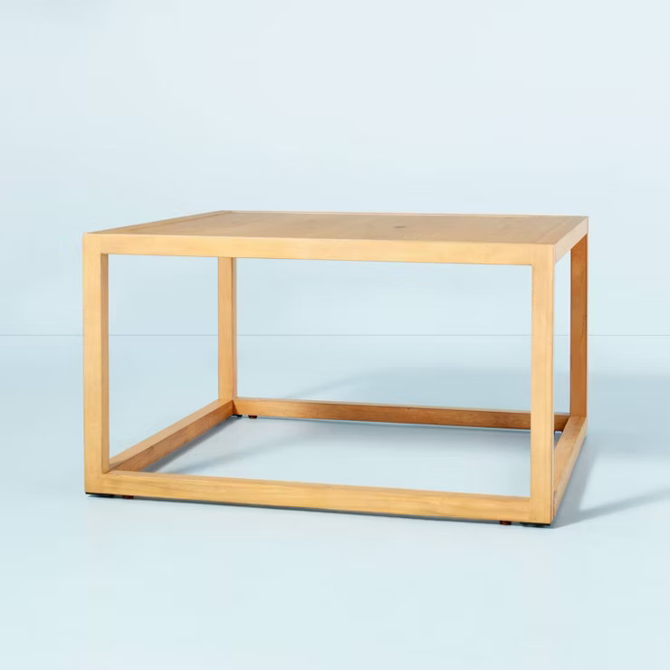 Wood Frame Square Coffee Table - Natural - Hearth & Hand™ with Magnolia | Target