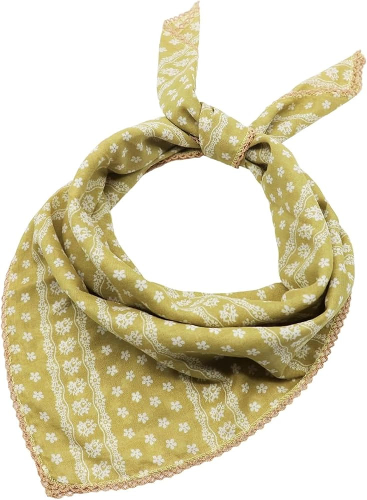 Cotton Hair Bandana for Women Men Flower Head Scarf for Women's Hair Headscarf for Leisure School... | Amazon (US)