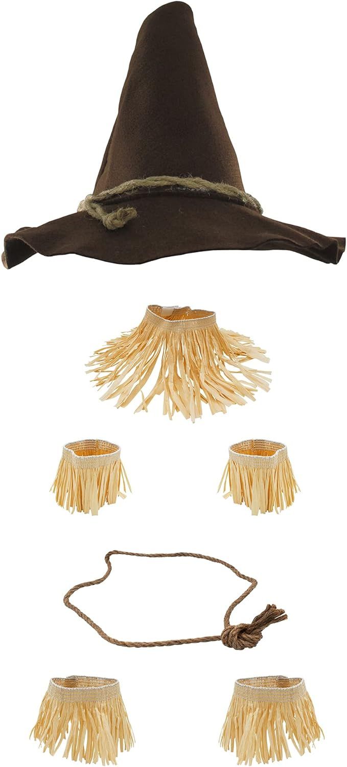 Amazon.com: Adult Scarecrow Hat Rope Straw Costume Kit, Brown, One Size : Clothing, Shoes & Jewel... | Amazon (US)