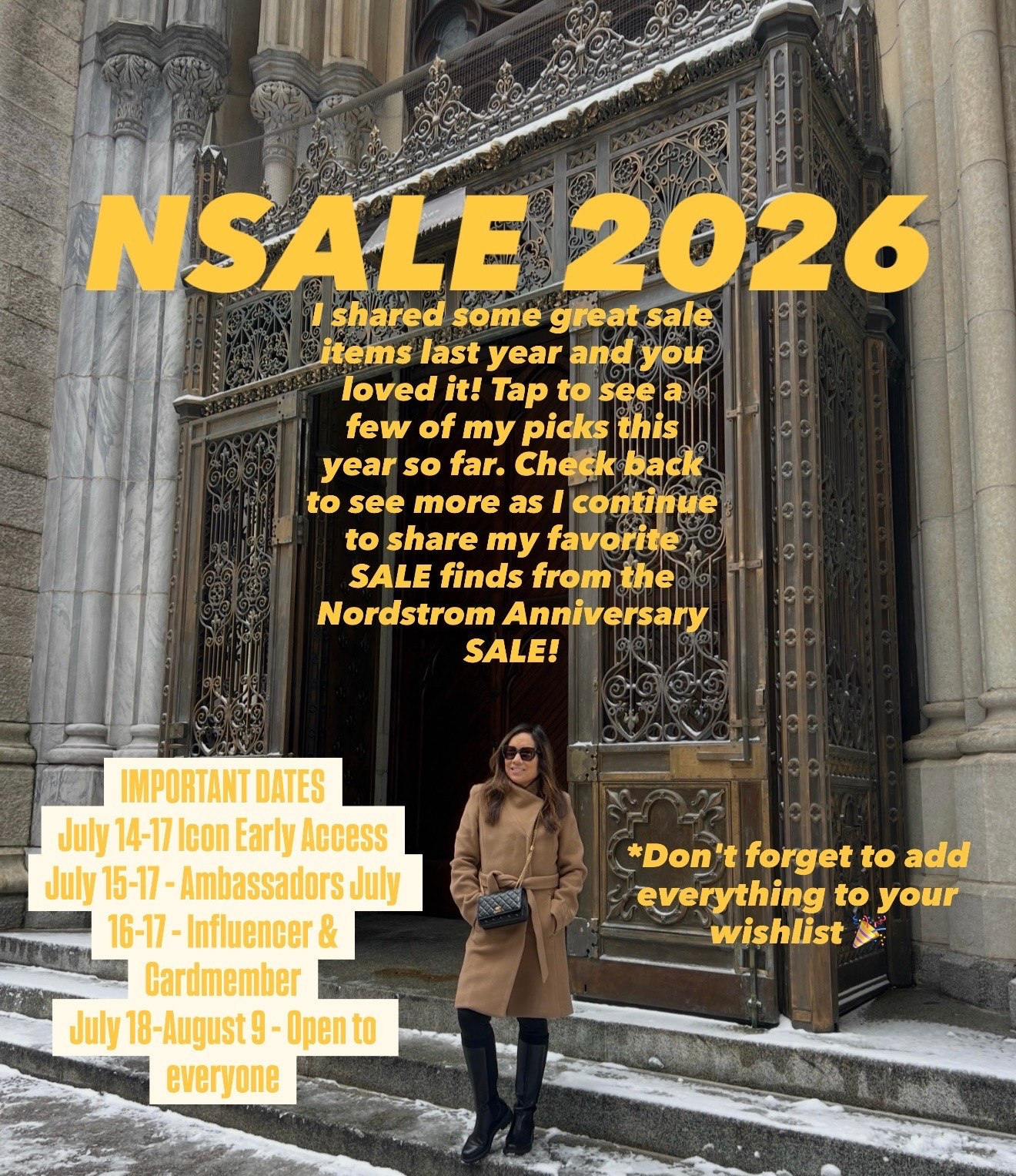 NSALE 2026 I shared some great sale tems last year and you loved it! Tap to see a few of my picks this year so far. Checkback to see more as I continue to share my favorite SALE finds from thee Nordstrom Anniversary
SALE!

IMPORTANT DATES
July 14-17 Icon Early Access
July 15-17 - Ambassadors July 16-17 - Influencer & Cardmember
July 18-August 9 - Open to everyone

*Don't forget to add everything to your wishlist