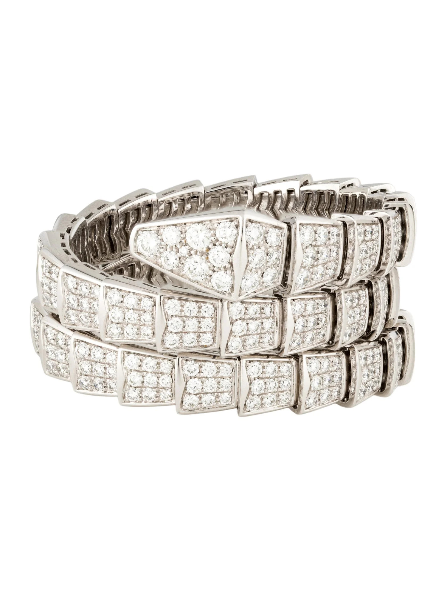 18K 15.03ctw Diamond Serpenti Viper Bracelet | The RealReal