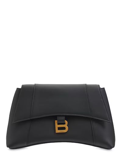 Balenciaga - Small soft hour leather shoulder bag - Black | Luisaviaroma | Luisaviaroma