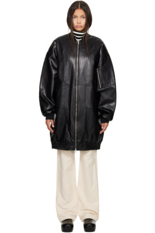 The Frankie Shop - Black Jesse Faux-Leather Jacket | SSENSE