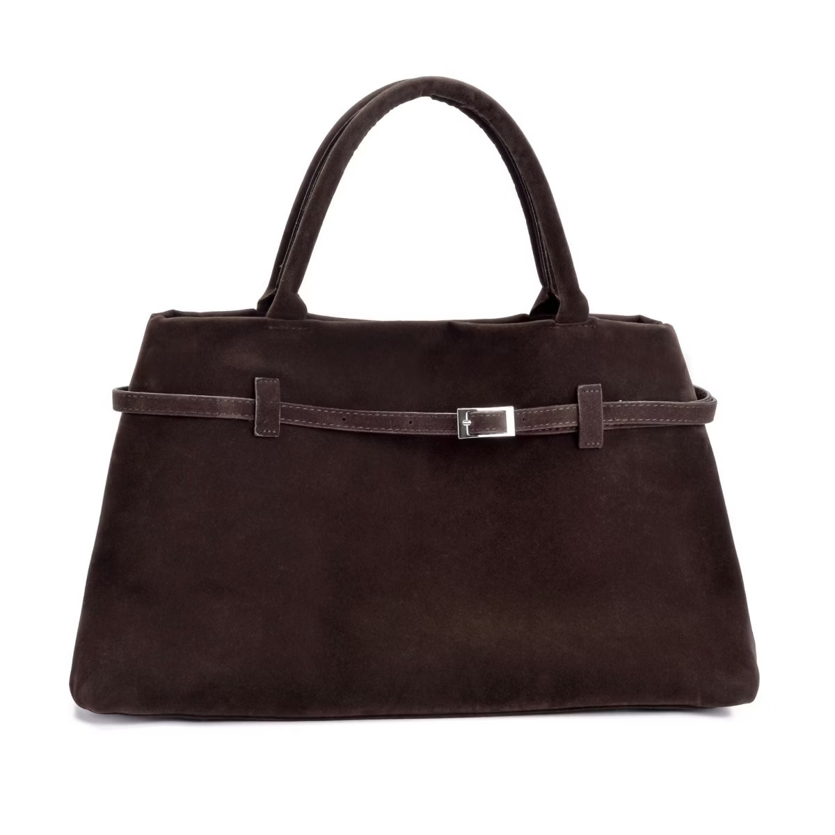 Adornia Dark Brown Belted Tote Bag | Target