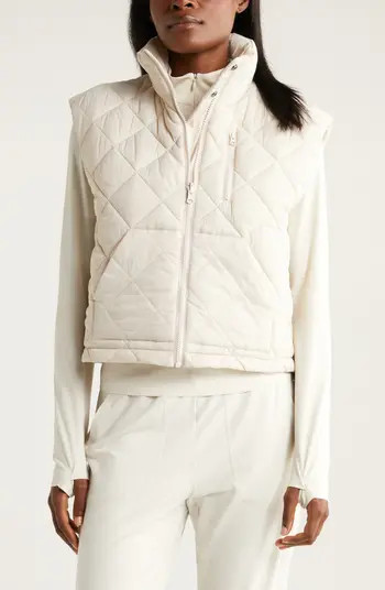 Zella Reversible Quilted Nylon Puffer Vest | Nordstrom | Nordstrom