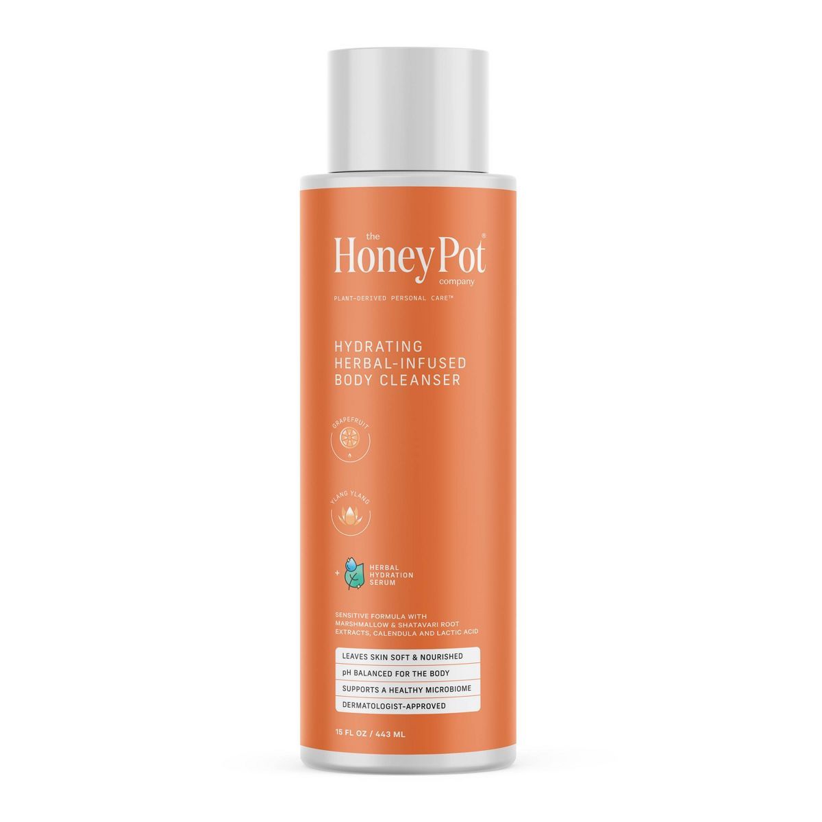 The Honey Pot Company Hydrating Herbal Infused Body Cleanser - Grapefruit Ylang Ylang - 15 fl oz | Target