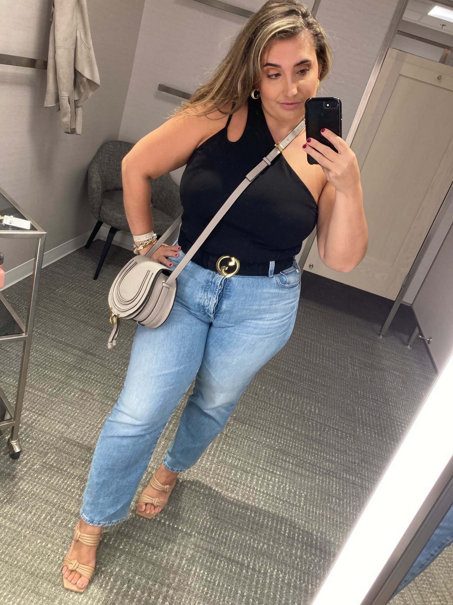 Fall outfits, neutral style, Chloe bag, date night, fall fashion, Gucci belt 