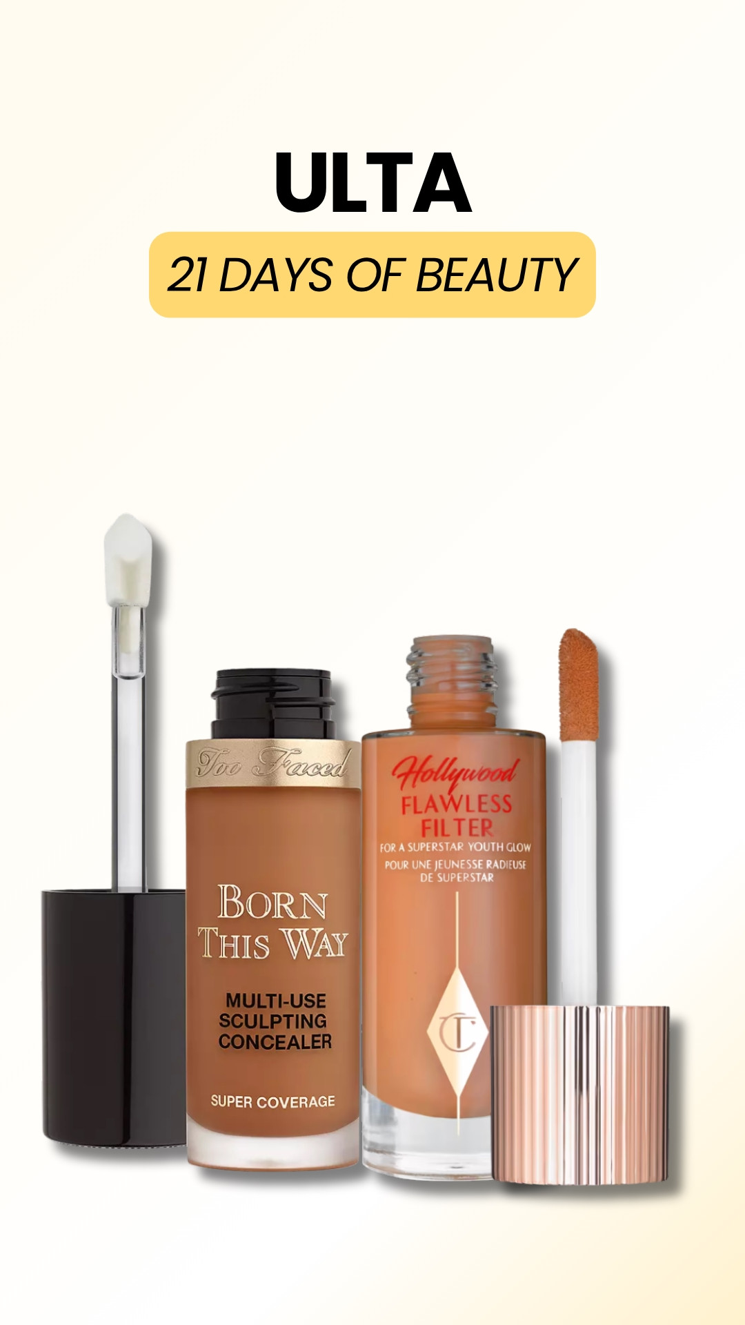 Makeup picks for the @ulta 21 days of beauty. Concealers from Too Faced and Charlotte Tilbury.

#LTKBeauty #LTKSaleAlert
