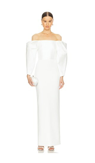 Melina Maxi Dress in Cream | Revolve Clothing (Global)