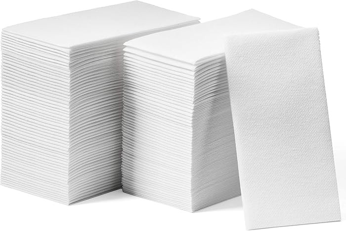 Disposable Linen-Feel Guest Towels - 12" x 17" Cloth-Like Hand Towels - Soft And Absorbent Paper ... | Amazon (US)