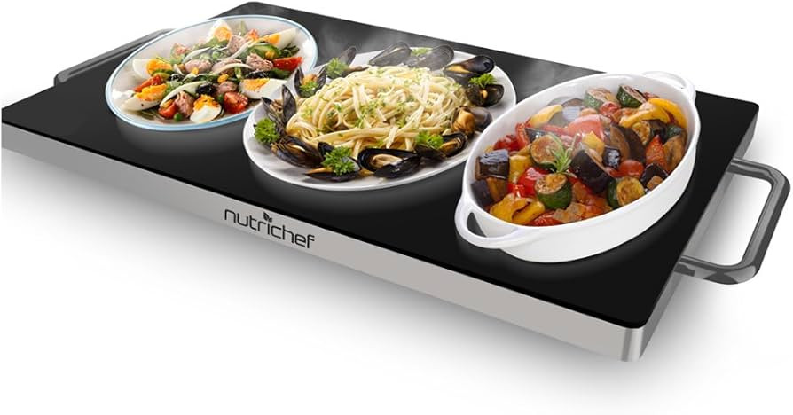NutriChef Large Electric Warming Tray | 20" x 12" Hot Plate | Ideal for Buffets, Restaurants, Par... | Amazon (US)