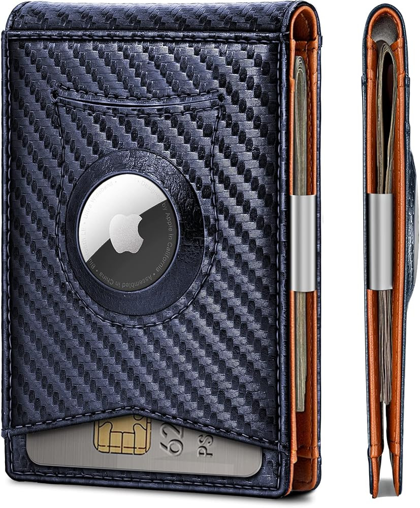 KEMISANT Mens Wallet For Airtag or Standard Use, Slim Front Pocket Wallet for Gift Men 11 Cards R... | Amazon (US)