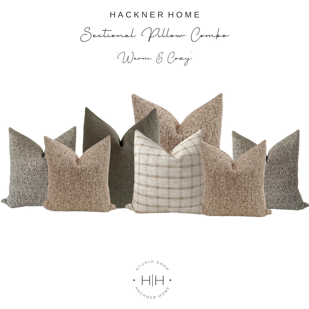 Sectional Pillow Combo 'Warm & Cozy' | Hackner Home (US)