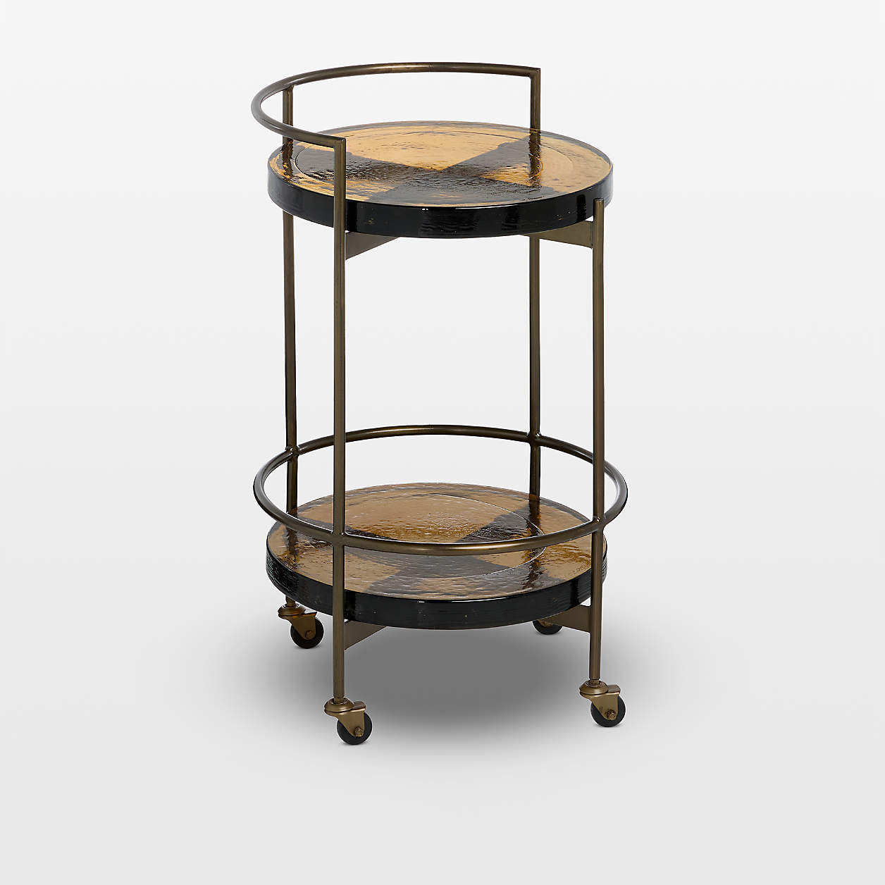 Posada 20.8" Bar Cart | Crate & Barrel | Crate & Barrel