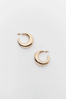 Gold Chunky Hoop Earrings | Avara