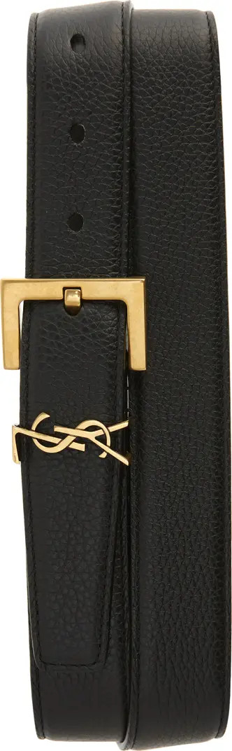 Monogram Keeper Leather Belt | Nordstrom