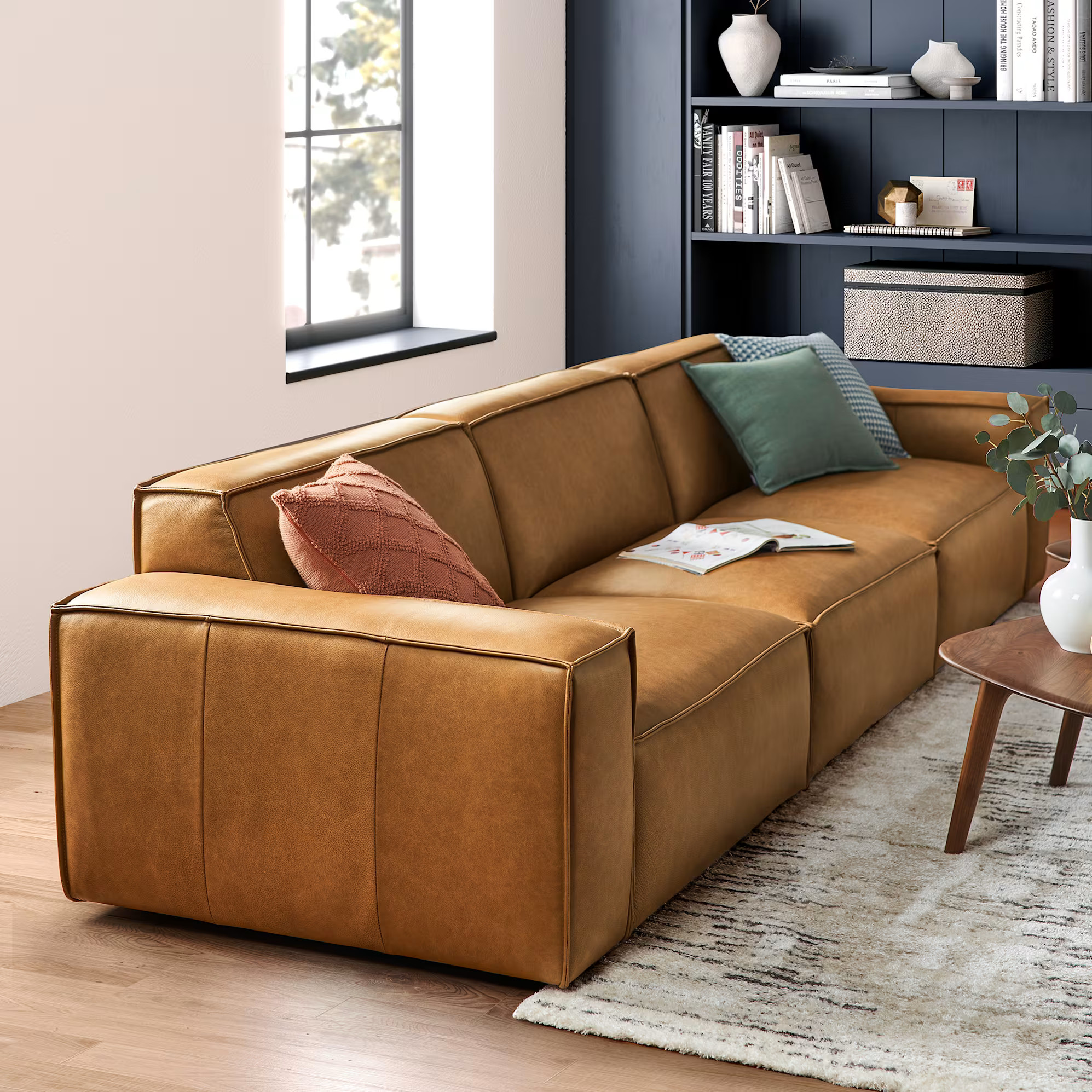 Jonathan Leather Extended Sofa | Castlery US | Castlery US