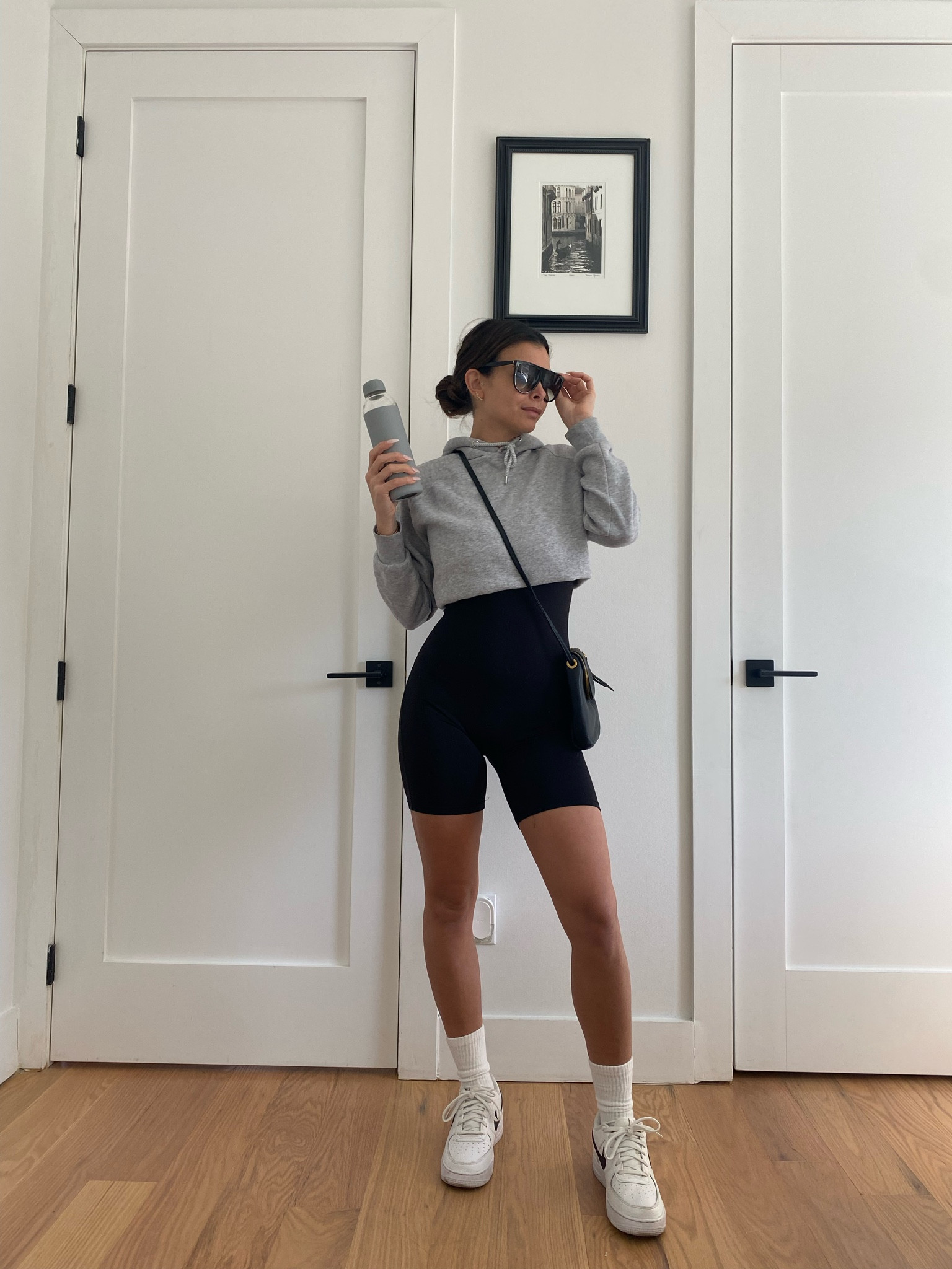 Yoga class , but make it cute! Perfect go to work out outfit ! 

Wearing size small in ALO yoga 

#Onesie  #WorkoutOutfit #YogaOutfit #Yoga #ShortOnesie #OnesieShort #Jumper #BikerShorts #YogaOnesie #CropSweater #CroppedHoodie #Hoodie #YogaLook #WorkoutClothes #GymClothes #GymOutfit #Casual #Cozy #CozyFit #Sneakers #NikeSneakers #WhiteSneakers #CrossbodyBag  #Sunglasses #SaintLaurentSunglasses  #WaterBottle #SiliconeWaterBottle #GlassWaterBottle #GymWaterBottle

#LTKfit #LTKtravel #LTKSeasonal
