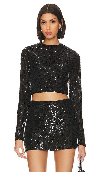 Last Call Top in Midnight Glitz Sequins | Revolve Clothing (Global)