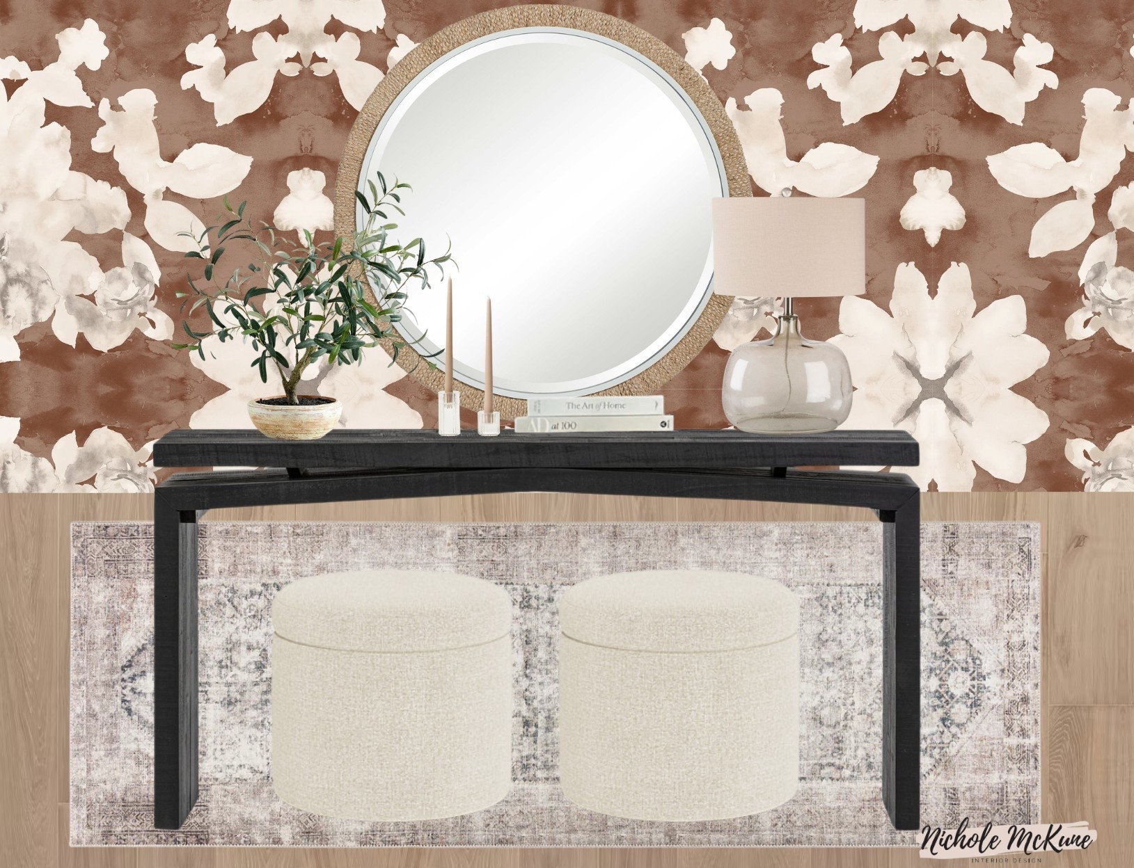 This entryway moment is giving boutique hotel energy 🤍 The curved black console, boucle stools, layered neutral rug, and that stunning round mirror create the perfect getting-ready space with elevated warmth. I’ve linked every detail so you can recreate this exact look in your own home ✨
Tap to shop this entire vanity setup and save for your next home refresh!

#LTKhome #LTKfinds #LTKsalealert #Entryinspo #HomeDecorFinds #NeutralHome #ModernTraditional #BoutiqueHome #EntrywayDecor #MakeupVanity #ConsoleTableDecor #InteriorStyling #HomeInspo #DesignerLookForLess