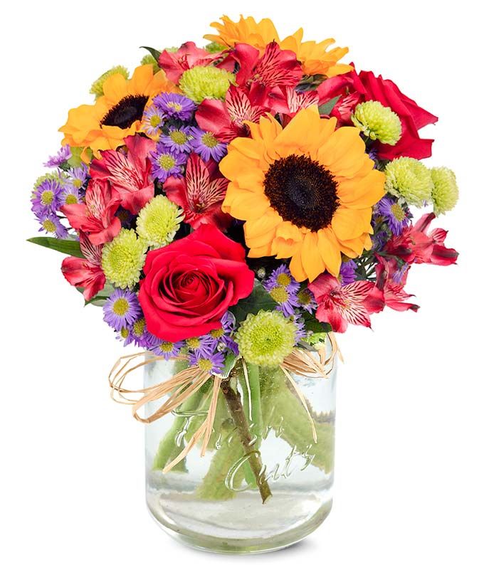 Flower Fields Mason Jar | FromYouFlowers.com