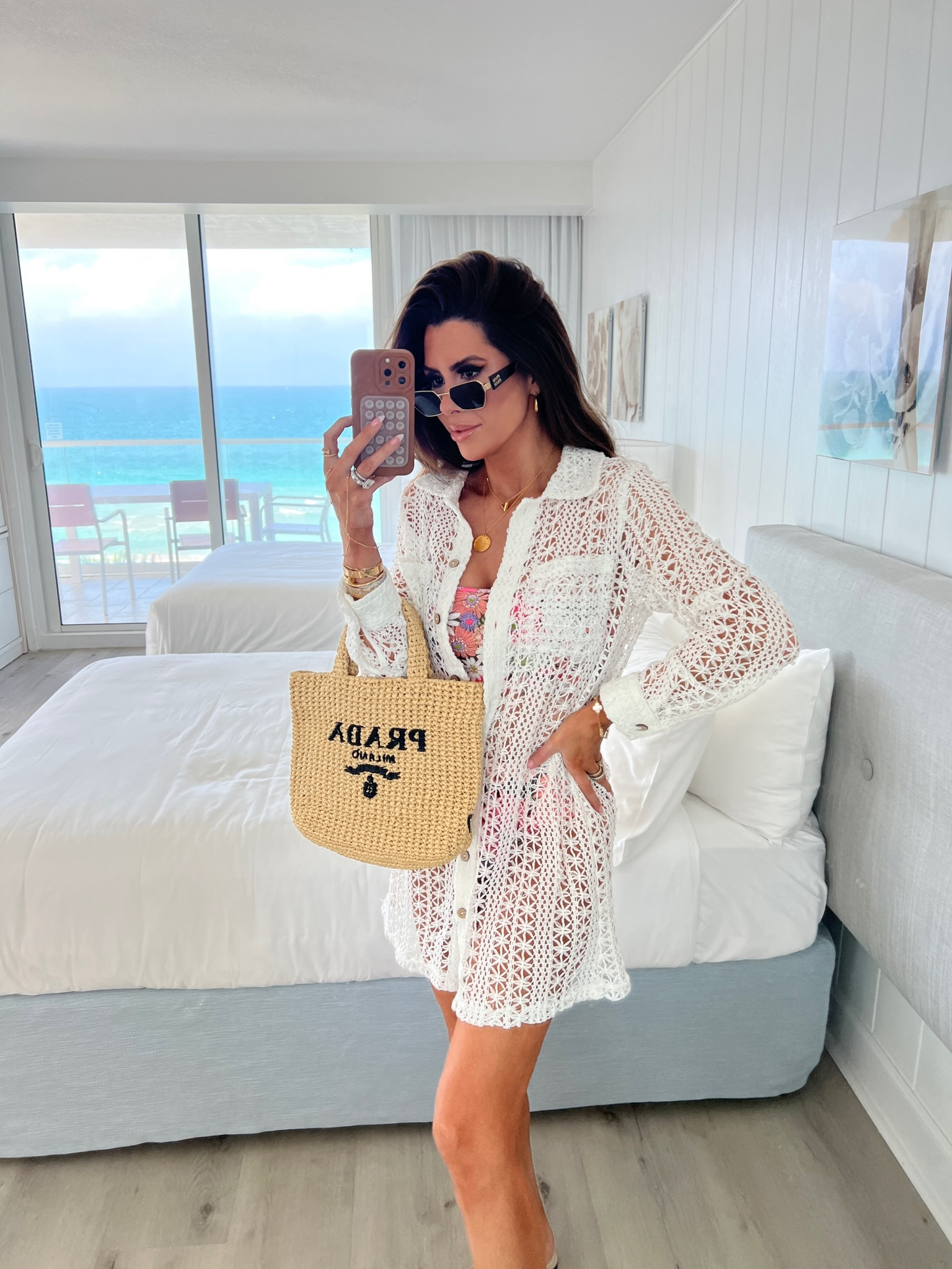 Wearing size medium in swimsuit, size small in cover-up.
Vacation outfits, resort wear, swimsuit, swim, beach outfit, sunglasses, miu miu sunglasses, red dress boutique try on haul, emily Ann Gemma 

#LTKstyletip #LTKSeasonal #LTKswim