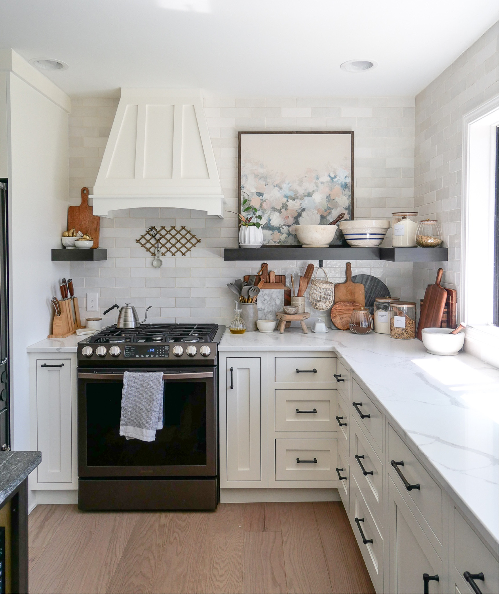 Kitchen decor, kitchen storage jars, glass canister, pantry organization 
Use code GRACEINMYSPACE for 15% off this floral artwork.

#LTKunder50 #LTKunder100 #LTKhome