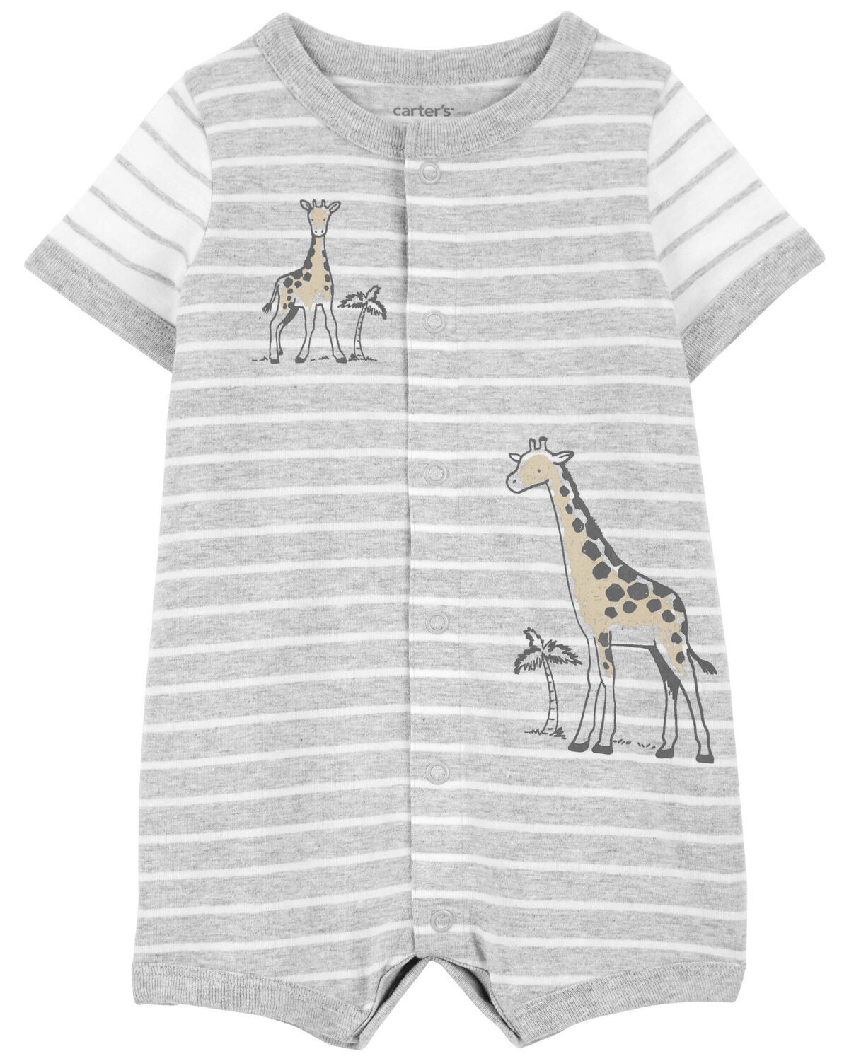 Grey Baby Giraffe Snap-Up Romper | carters.com | Carter's