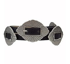 Skinny Western Buckle with conchos in Non-Animal Leatherette Belt | Amazon (US)