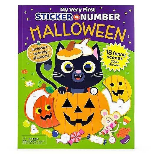 Spooky Funny Halloween - My Very First Sticker by Number Activity Book for Kids, Includes Pull-Ou... | Amazon (US)