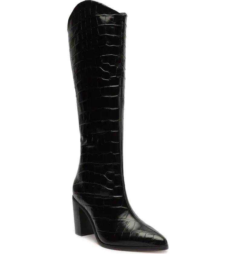 Maryana Block Pointed Toe Knee High Boot | Nordstrom