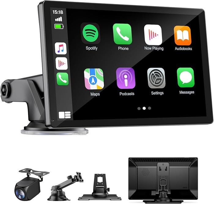 9" Wireless Apple Carplay Screen for Car, Portable Touchscreen Apple Carplay & Android Auto with ... | Amazon (US)