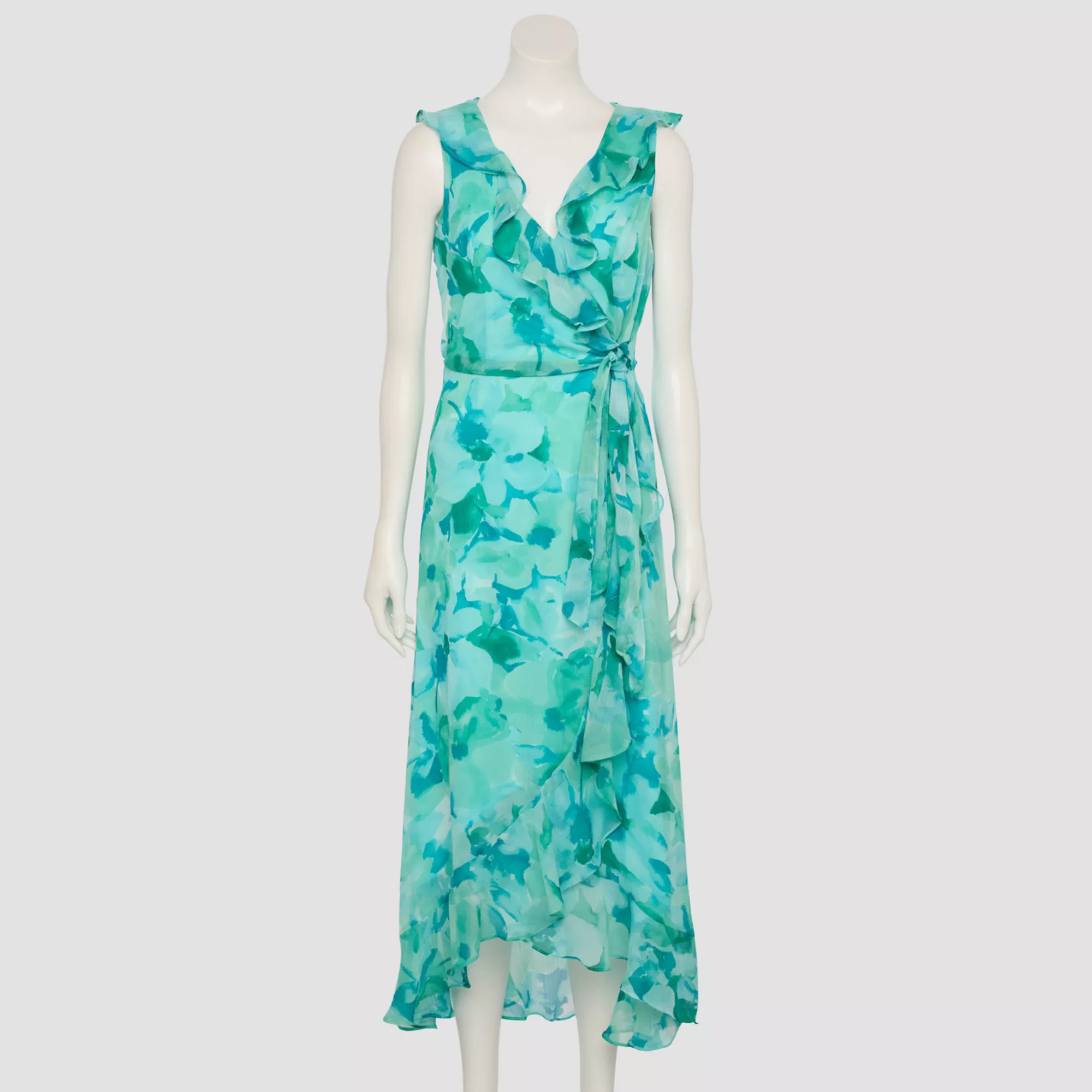 Women's London Times Side Tie Ruffle Wrap Dress | Kohl's