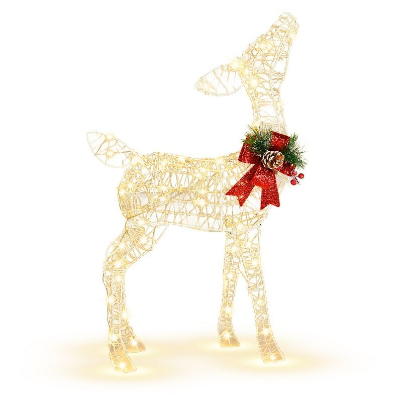 Costway Lighted Christmas Reindeer w/ 50 LED Lights Outdoor Yard Christmas Decorations | Target