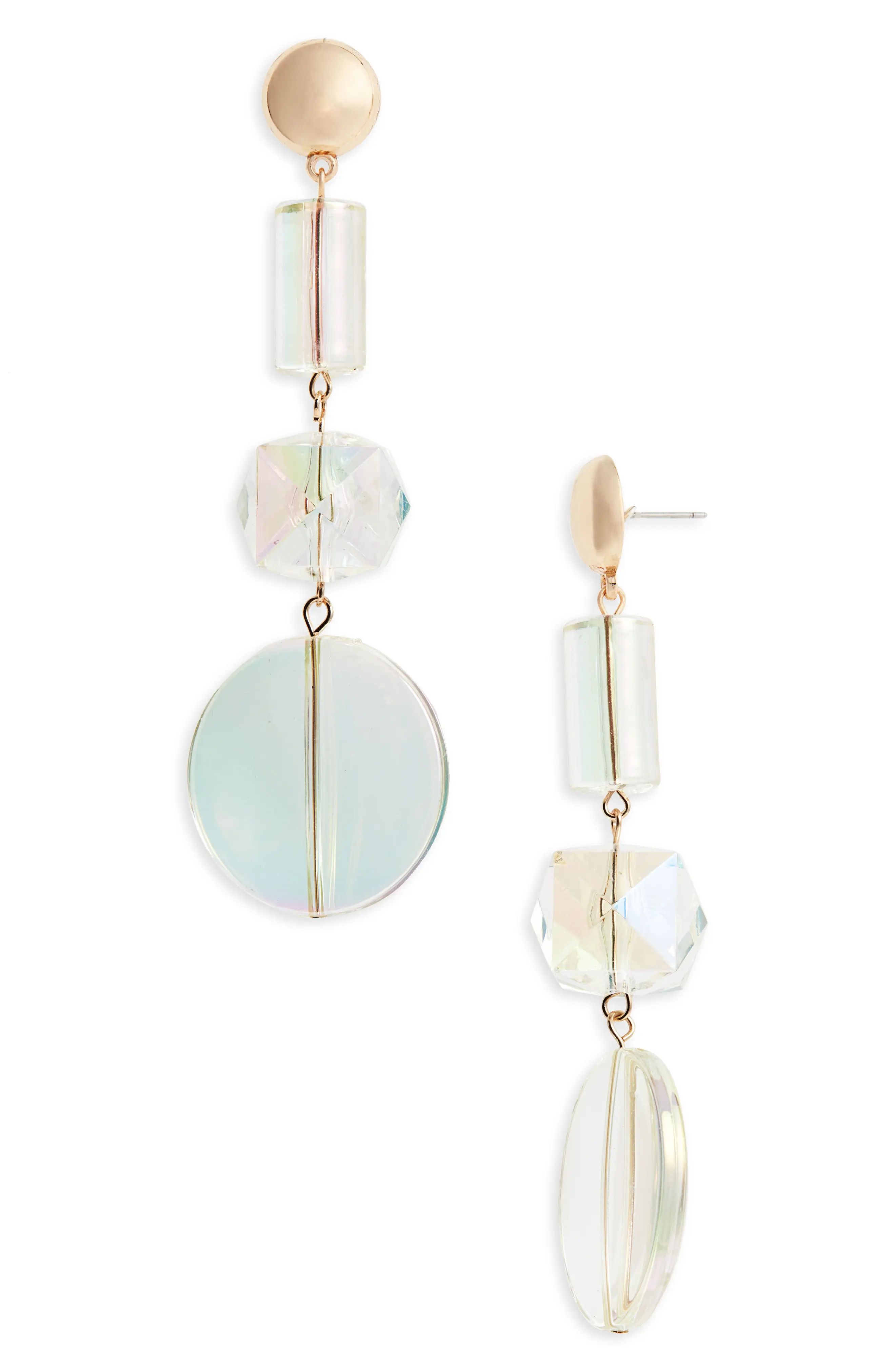 Women's Leith Iridescent Geo Drop Earrings | Nordstrom