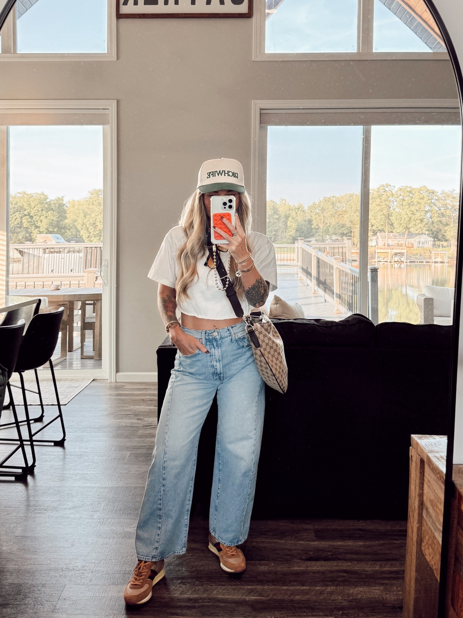 OOTD to go clubbing…Sam’s clubbing 😂

Jeans run small - I sized up 1 to a 25
Shows run tts - option 4 premium 
Bag is option 12 premium quality (40x31x3cm)

#LTKSeasonal #LTKShoeCrush #LTKItBag