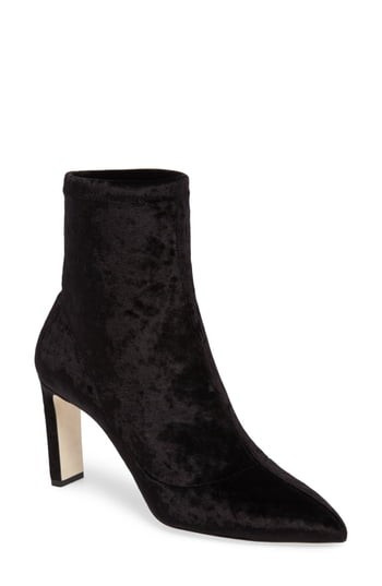 Women's Jimmy Choo Louella Stretch Bootie, Size 4.5US / 34.5EU - Black | Nordstrom