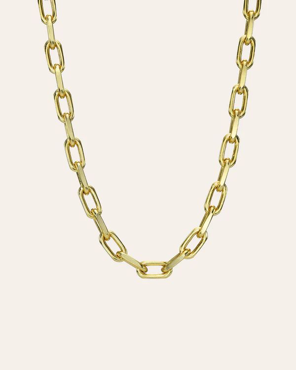 Gold Vermeil Extra Large Open Link Chain Necklace | Zoe Lev Jewelry