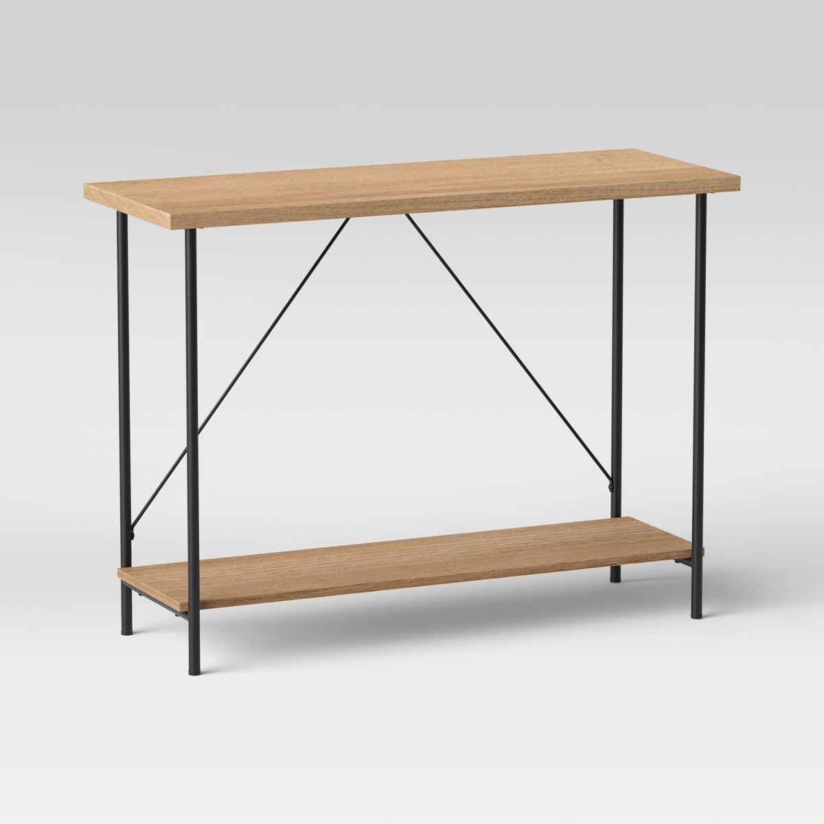 Wood and Metal Console Table Natural - Room Essentials™ | Target