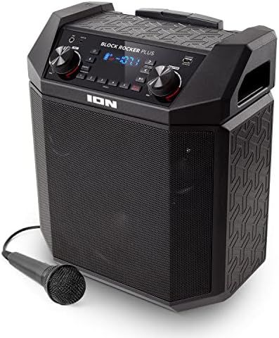 ION Audio Block Rocker Plus - Portable Bluetooth Speaker 100W W/Battery, Karaoke Microphone, AM F... | Amazon (US)