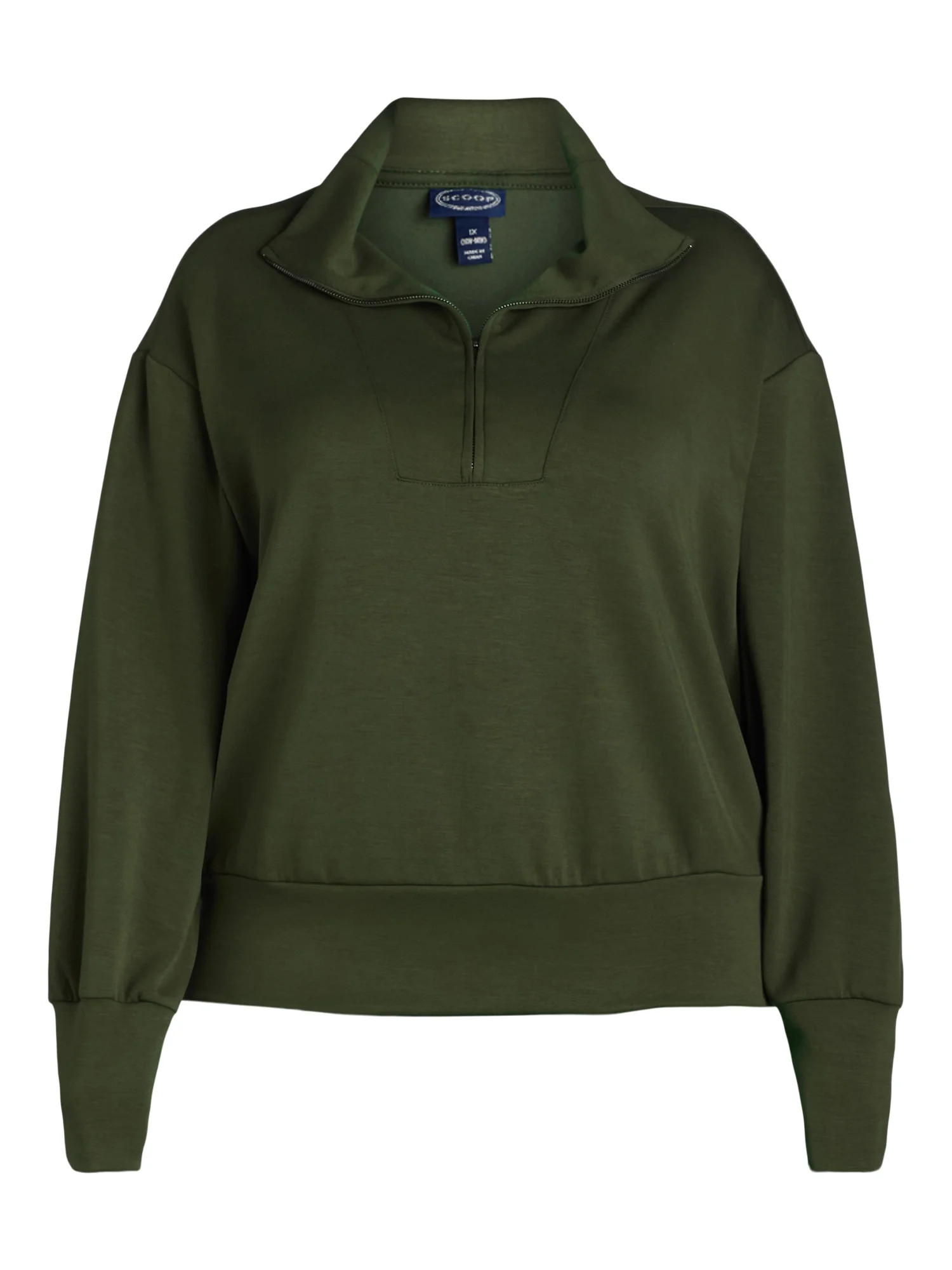 Scoop Women’s Ultimate ScubaKnit Half Zip Sweatshirt, Sizes XS-XXL | Walmart (US)