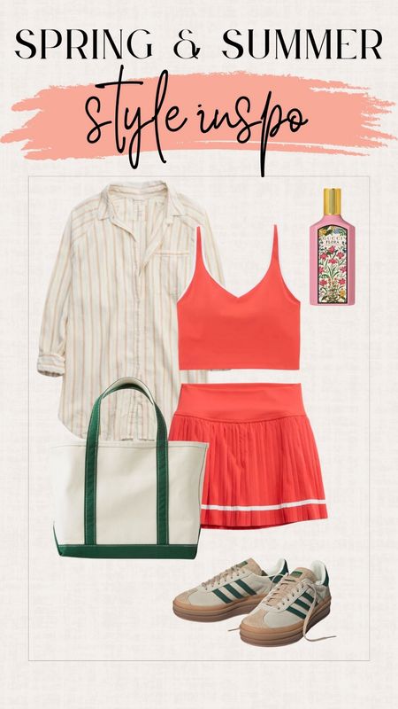 Casual outfit. Everyday outfit. Tennis skirt. Button down top. Tote bag. 

#LTKSeasonal #LTKxSephora #LTKsalealert