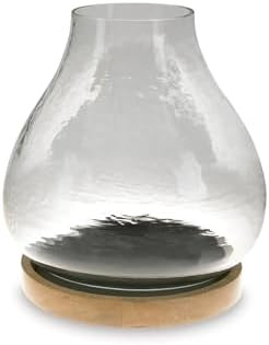 Signature Design by Ashley Adalisen Casual Glass Hurricane Candle Holder with Hammered Effect, Gl... | Amazon (US)